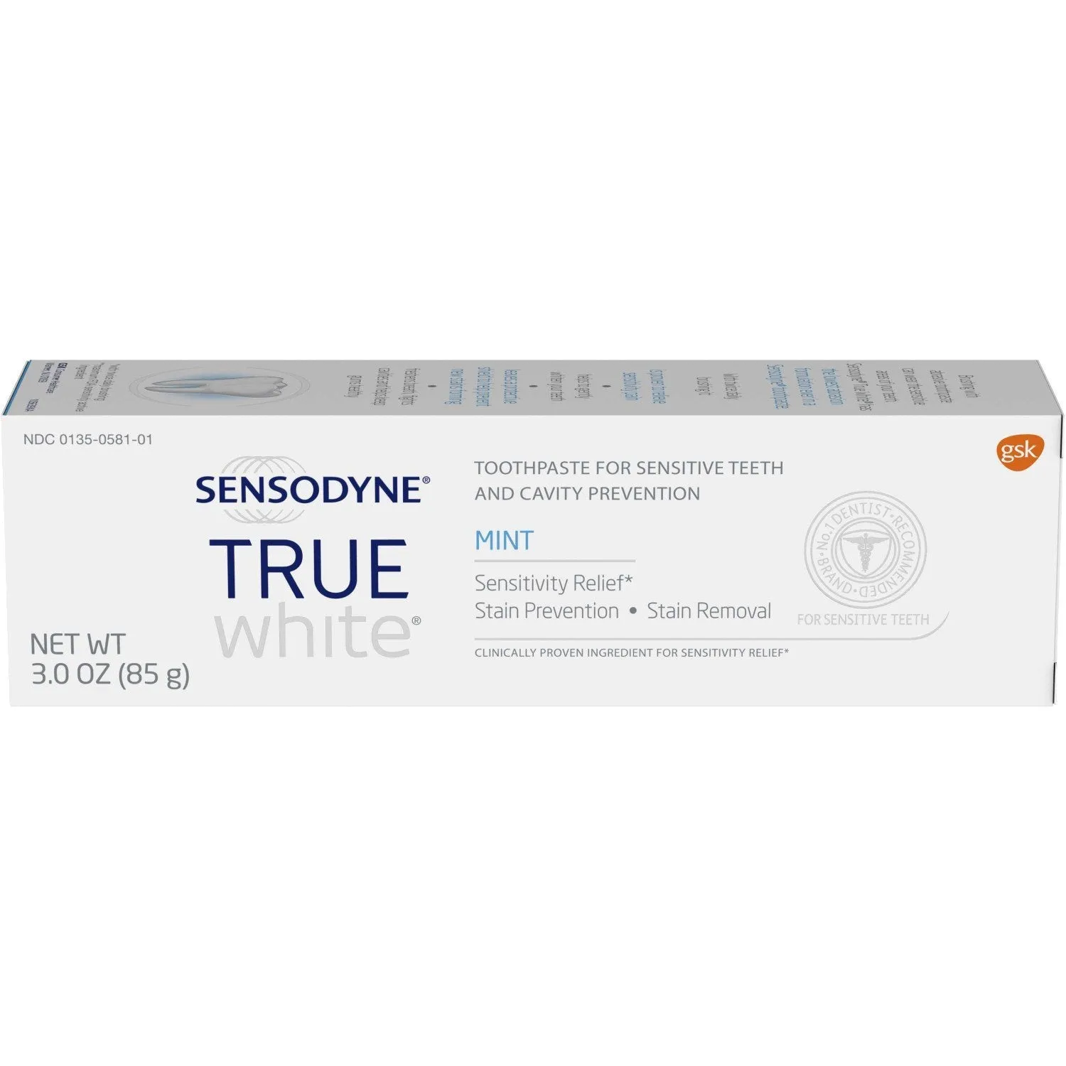 12-Pack: Sensodyne True White Mint Sensitivity Toothpaste 3oz