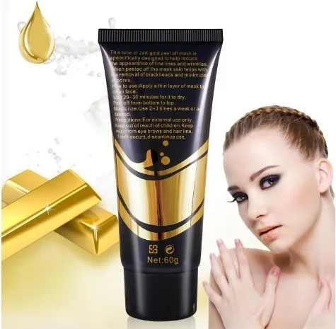 24K Gold Collagen Peel Off Mask -  Blackhead Remover and Deep Cleansing Peeling Mask