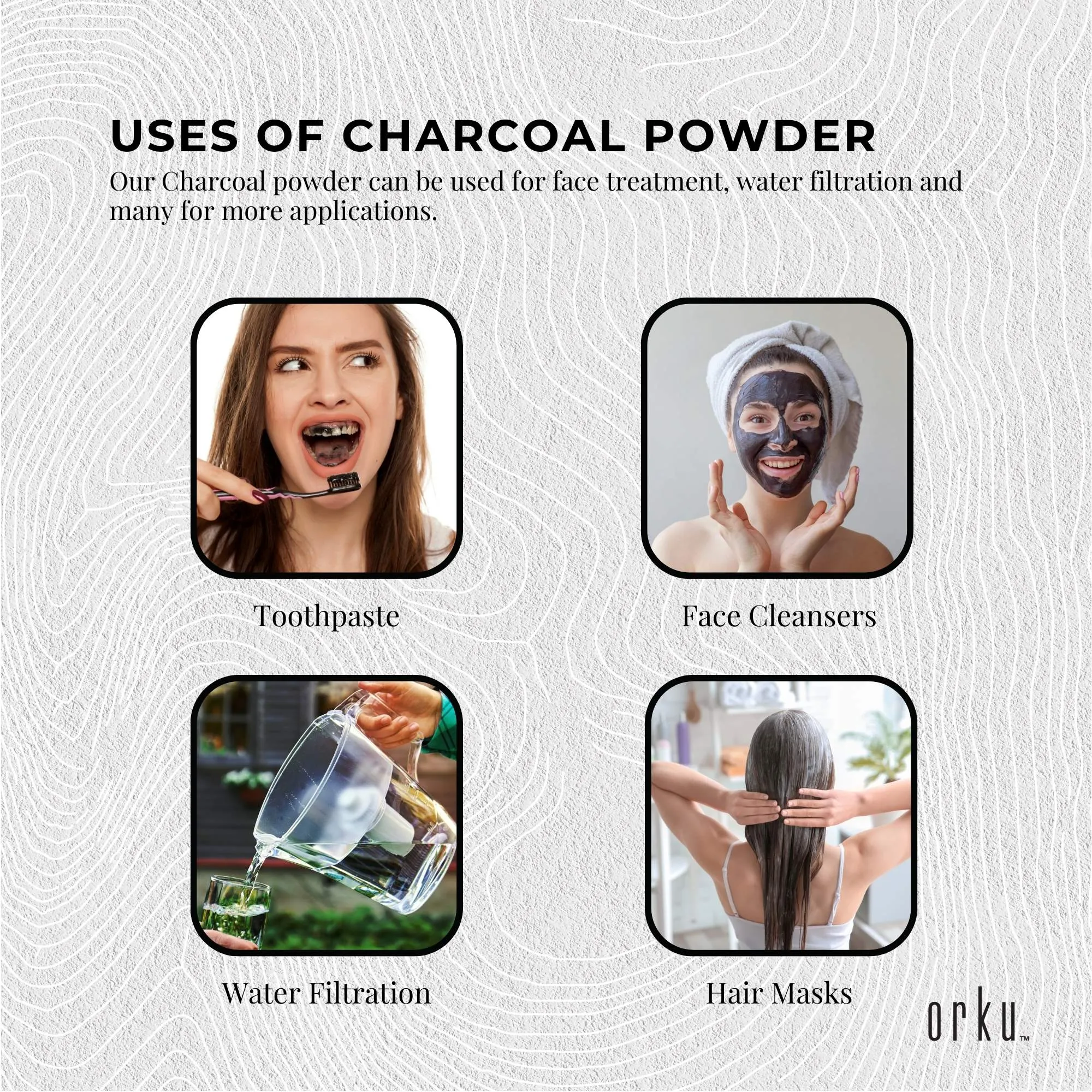 400g Activated Coconut Charcoal Powder for Teeth Whitening & Skin