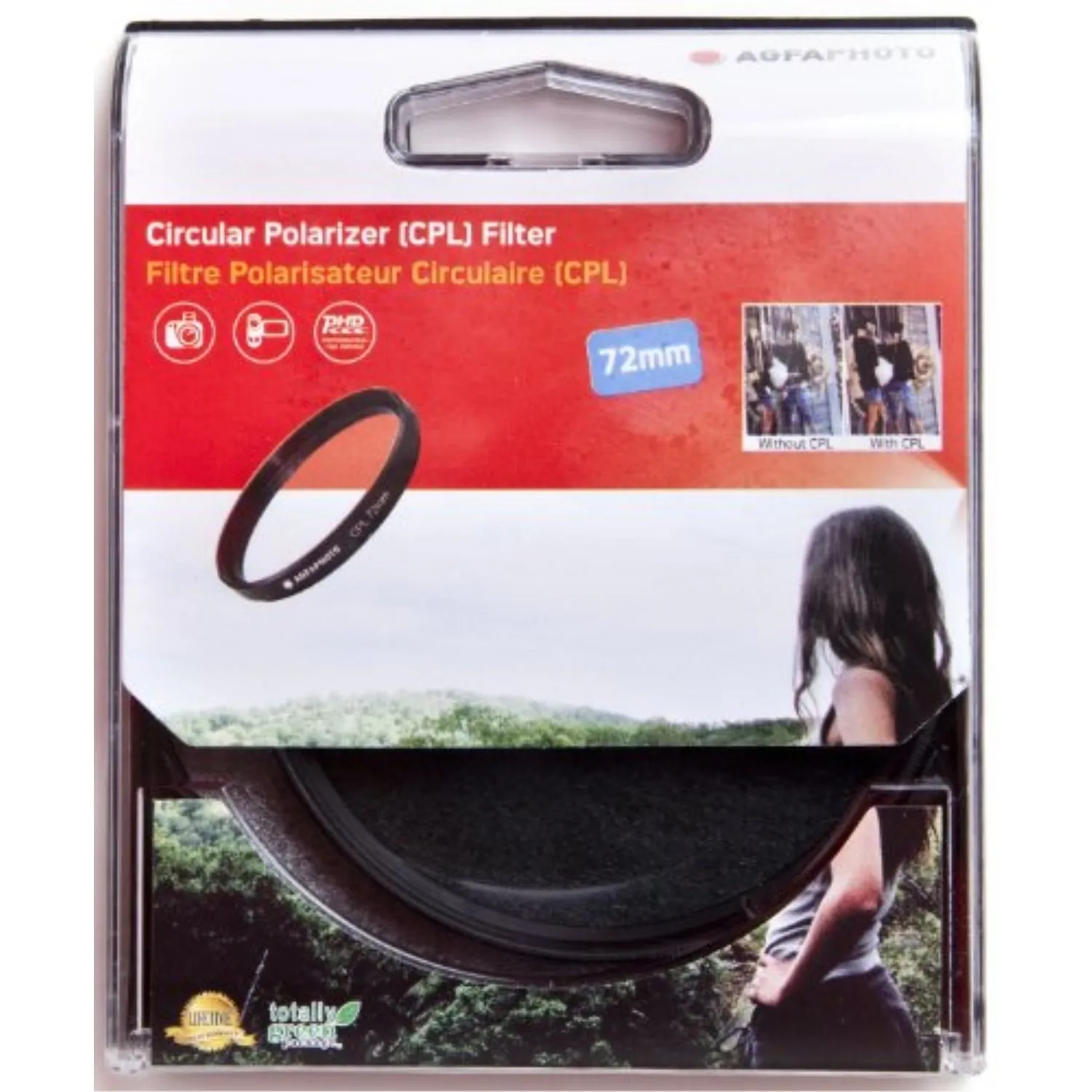 72mm Circular Polarizer Glass Filter (CPL)