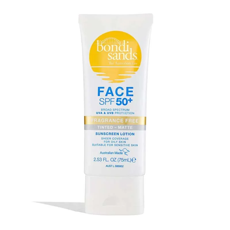 Bondi Sands Face SPF50  Fragrance Free Tinted - Matte Sunscreen Lotion