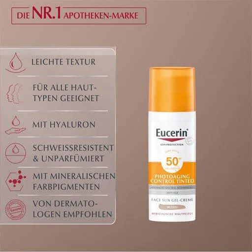 EUCERIN Sun CC cream tinted medium SPF 50 