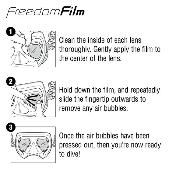 Freedom Film Anti-Fog (Large 1 Window Masks)