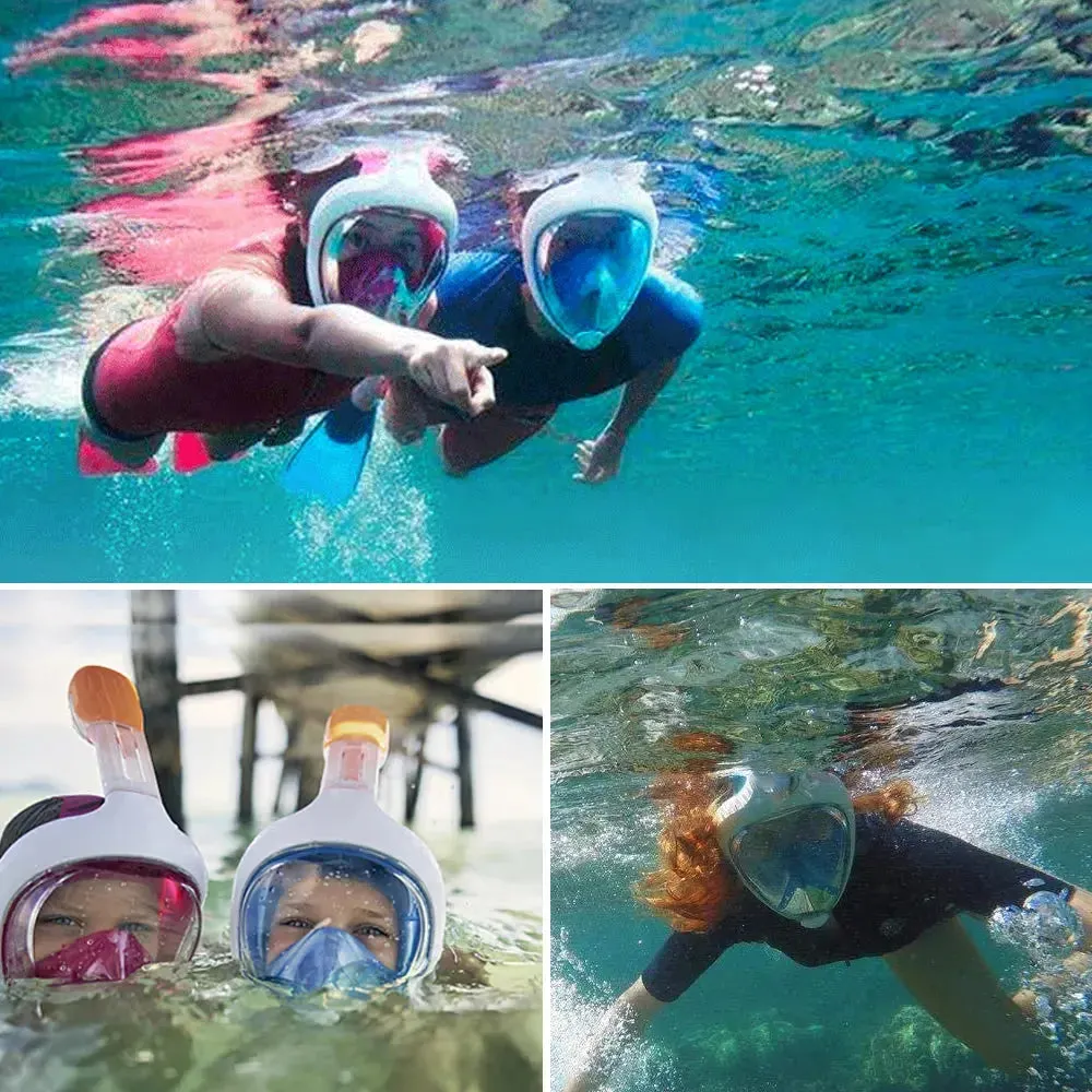 Full Face Snorkel Mask Easybreath Snorkeling Anti-Fog Anti-Leak