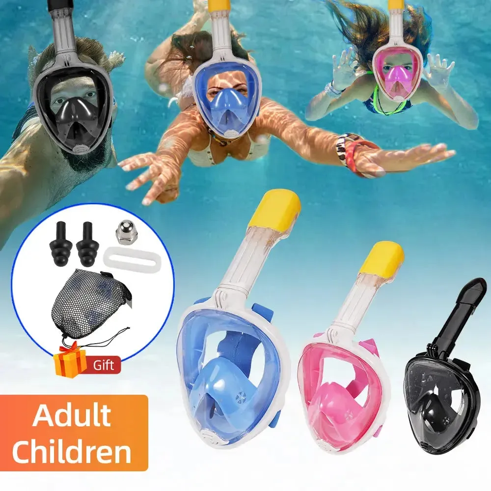 Full Face Snorkel Mask Easybreath Snorkeling Anti-Fog Anti-Leak