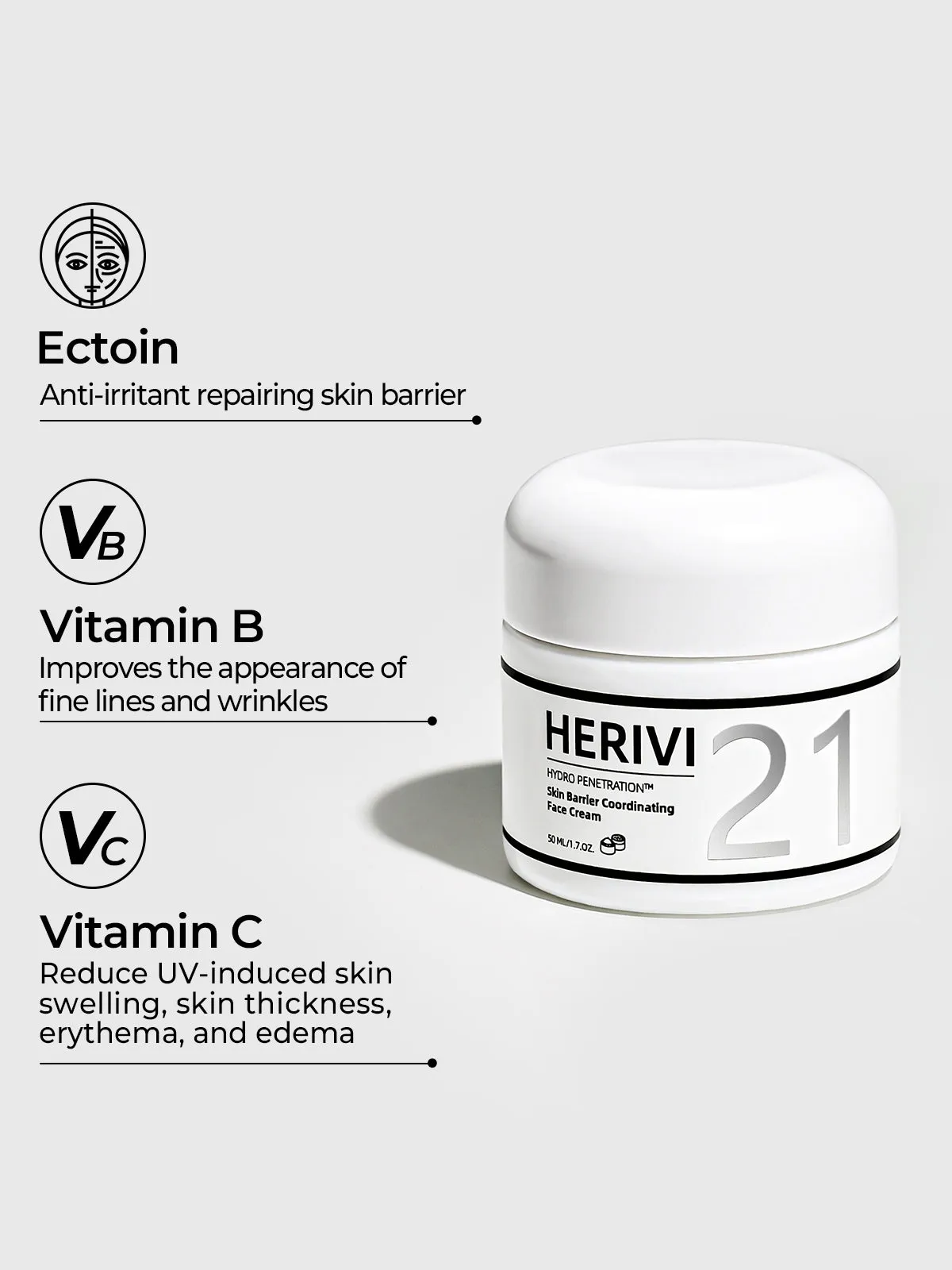 HERIVI Skin Barrier Face Cream 50ml / 1.7 Oz