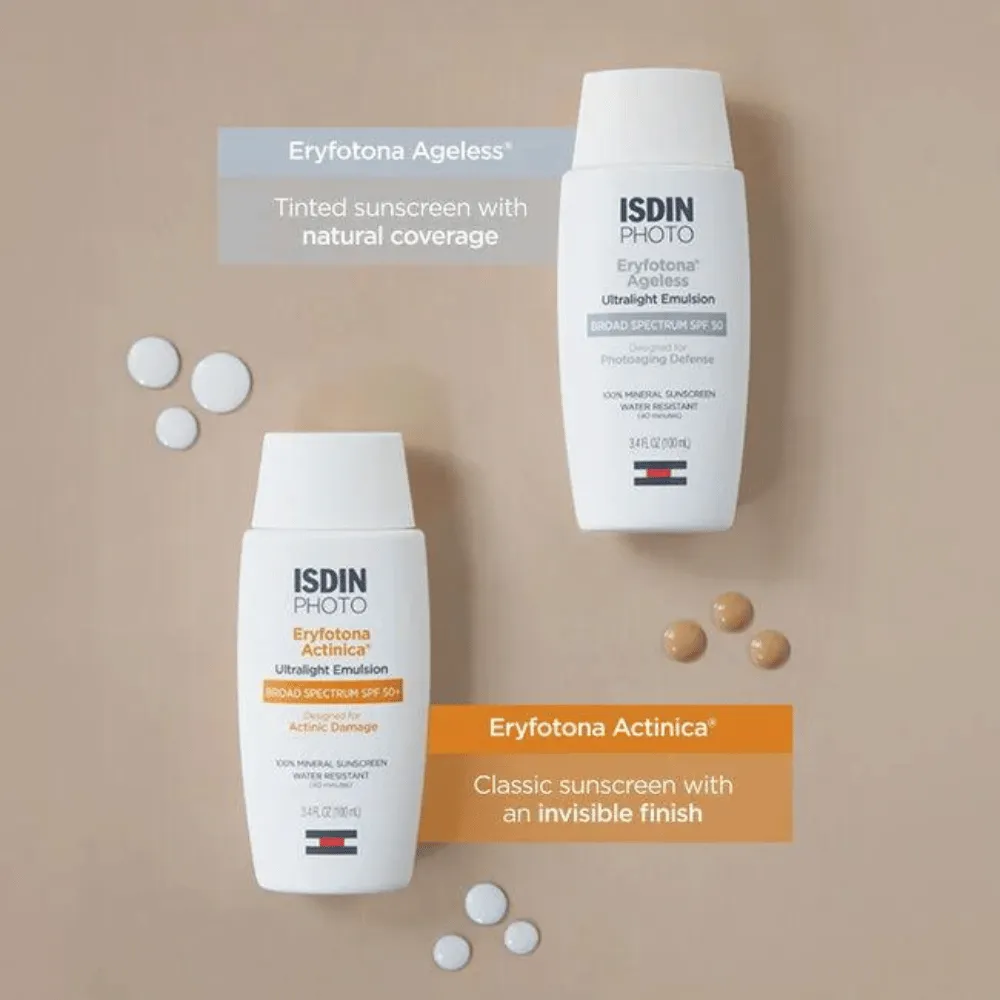 ISDIN Eryfotona Favorites Bundle Non-Tinted & Tinted Mineral Sunscreen SPF 50 