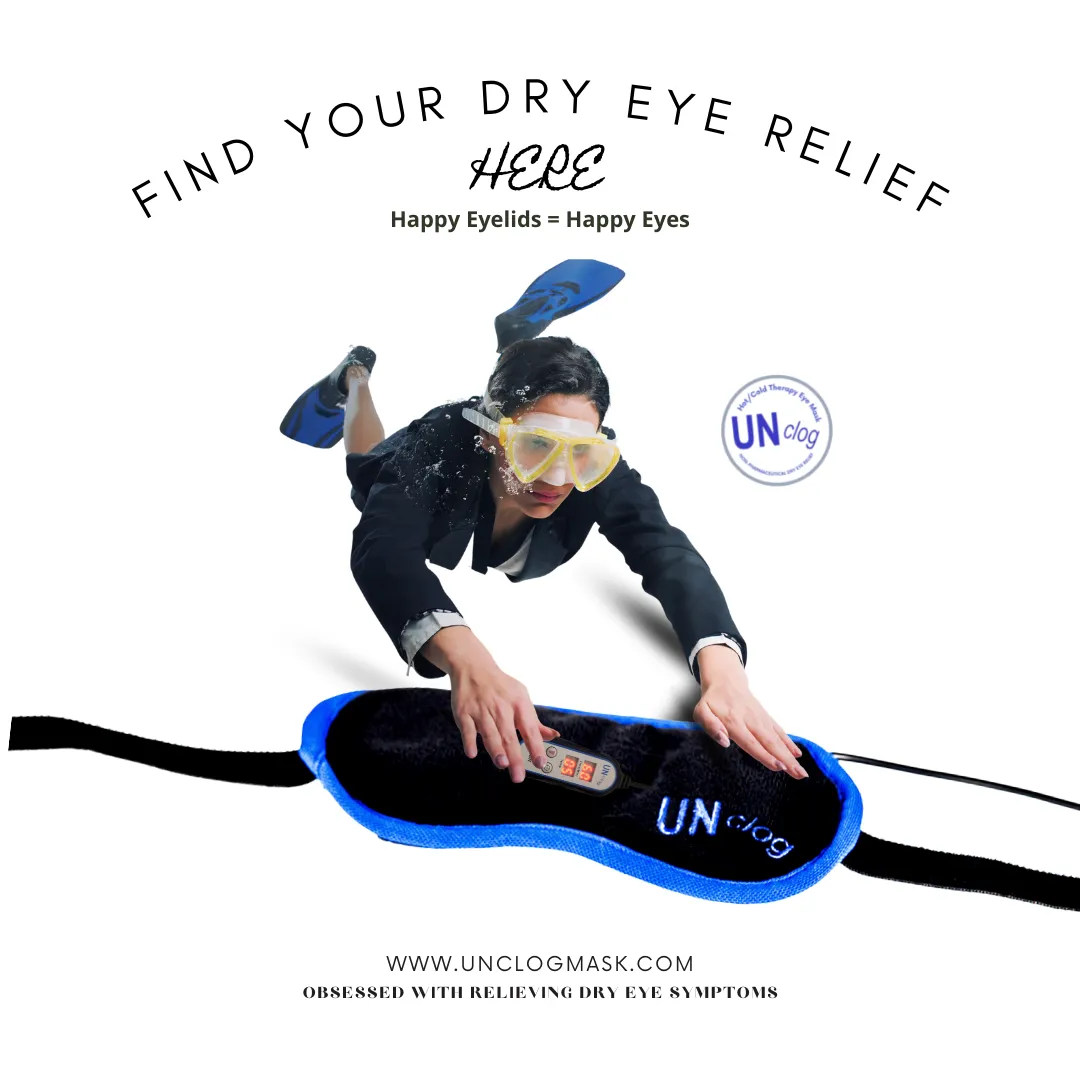 UNclog Heated Eye Mask Improve Eye Health and Comfort I  USB Warm Eye Compress Relief for Dry Eyes, Blepharitis, Eye Strain