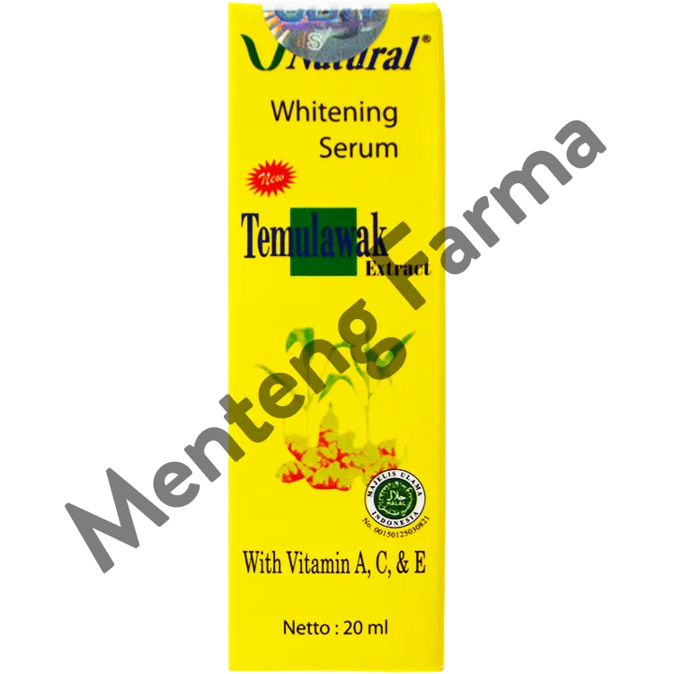 V Natural Whitening Serum 20 mL - Serum Pencerah Wajah Dengan Ekstrak Temulawak