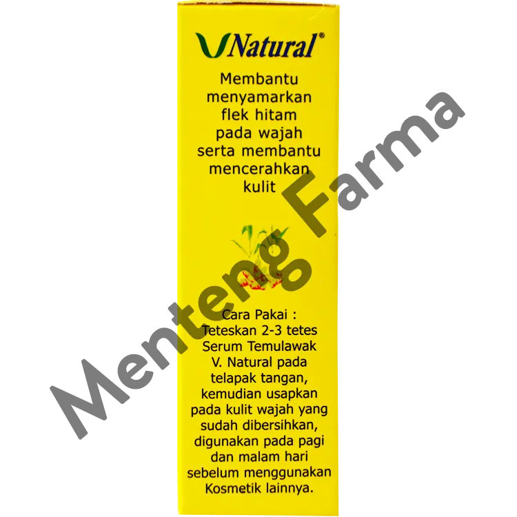 V Natural Whitening Serum 20 mL - Serum Pencerah Wajah Dengan Ekstrak Temulawak